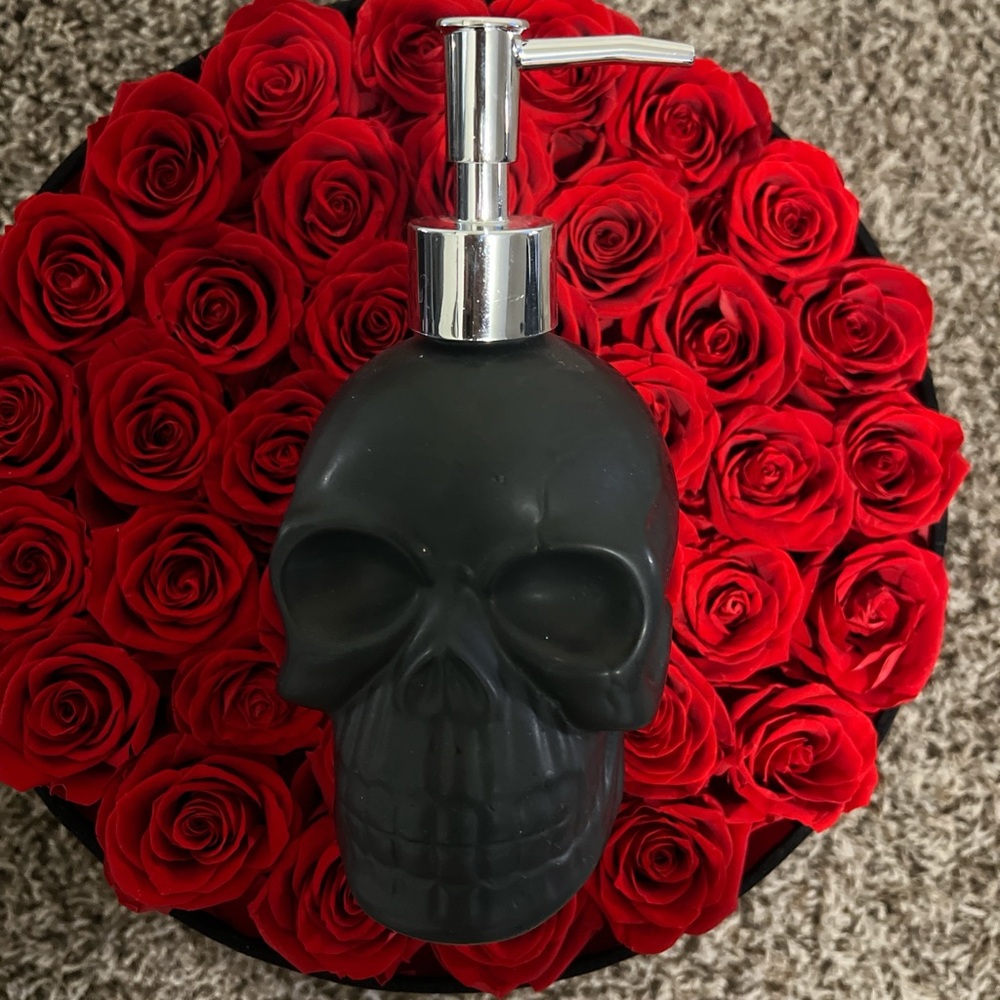 Black Skull Soap Dispenser